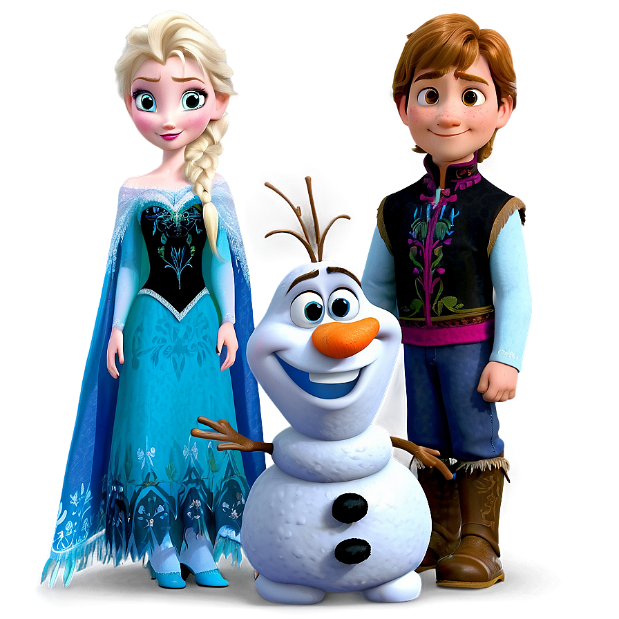 Frozen Character Group Shot Png 06272024 PNG