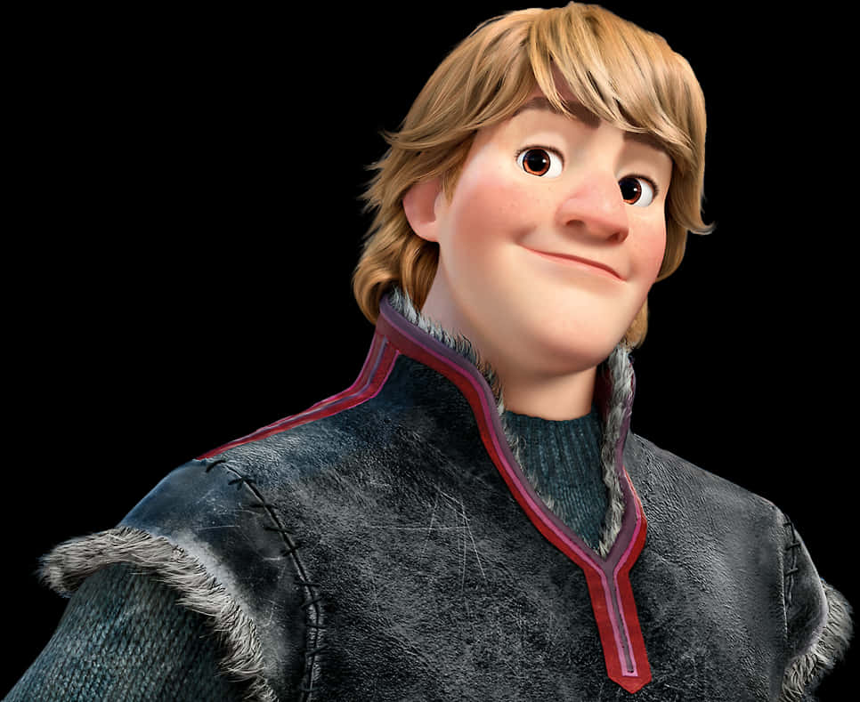 Frozen Character Smiling Portrait PNG