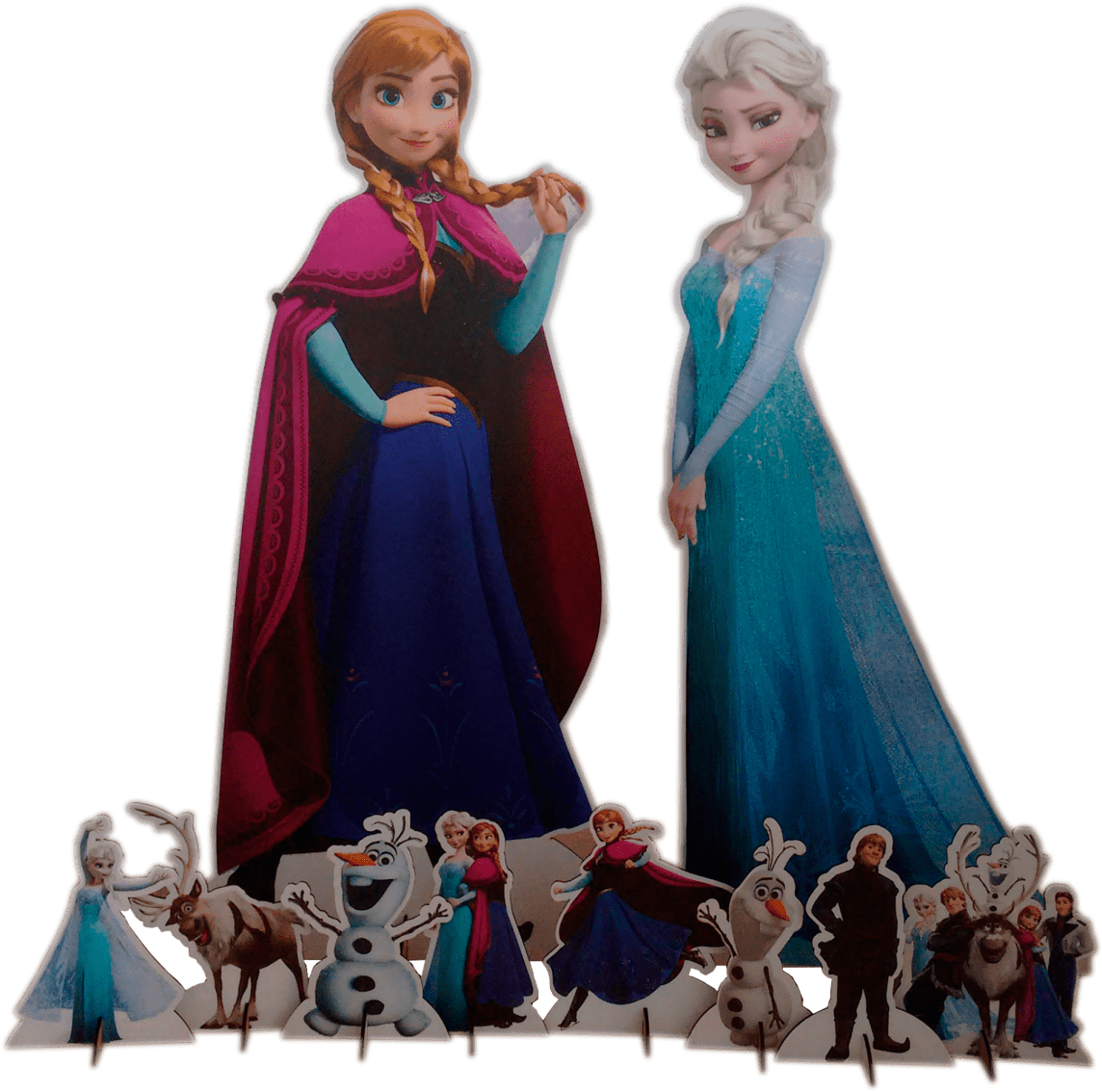 Download Frozen Characters Annaand Elsa Standee | Wallpapers.com