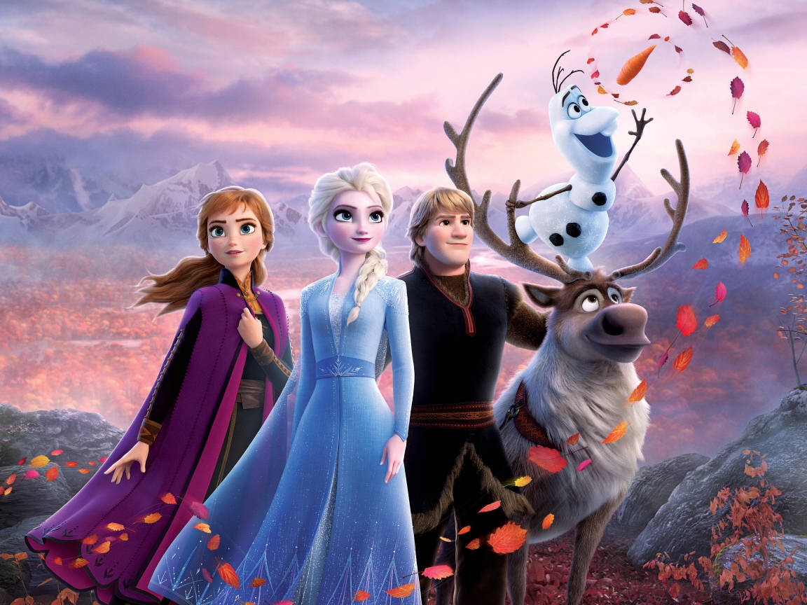 Personagensde Frozen Pixel Disney Laptop Papel de Parede
