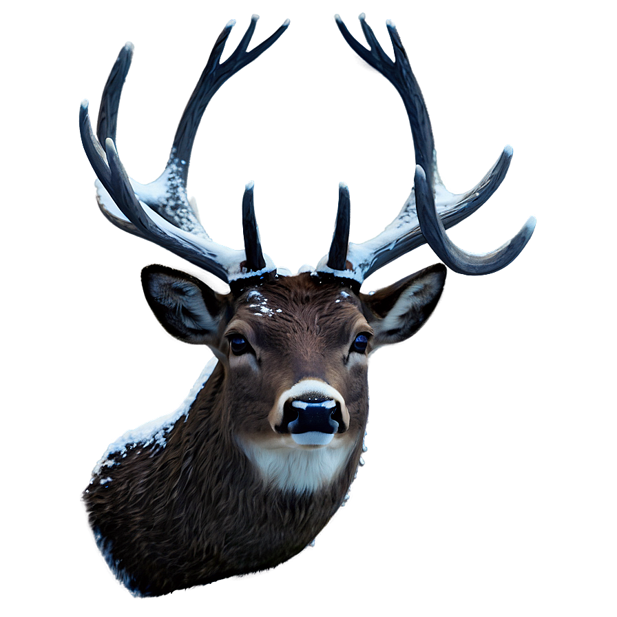 Frozen Deer Head Winter Theme Png 75 PNG