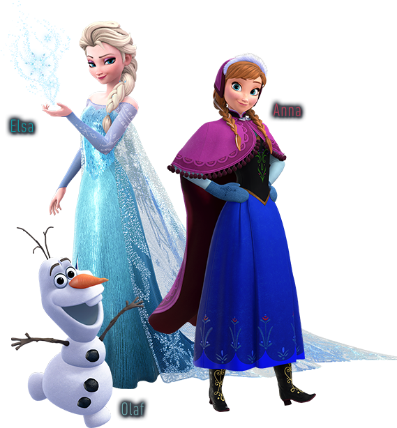 Frozen Elsa Anna Olaf Characters PNG