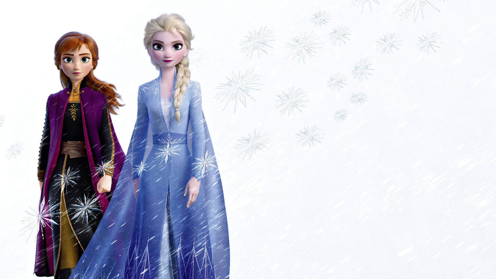 Frozen Elsa Anna Snowflakes Wallpaper