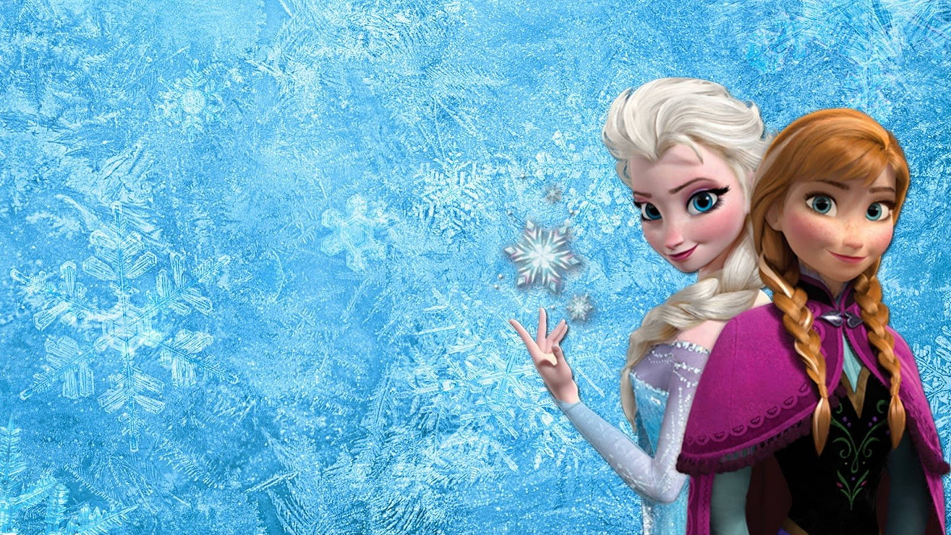 Frozen Elsa Blue Snowflake Wallpaper