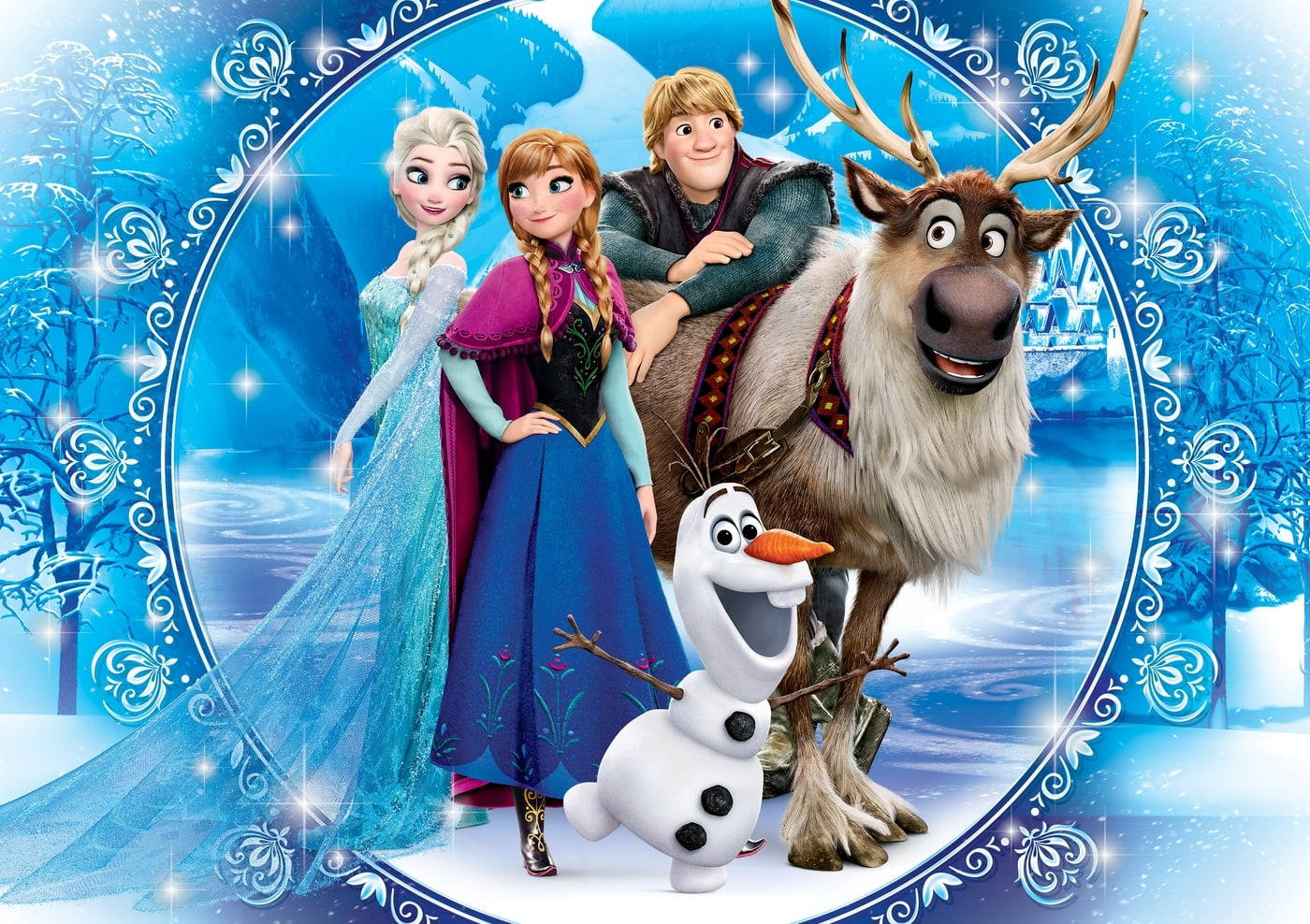 Specchio Dei Personaggi Di Frozen Elsa Sfondo