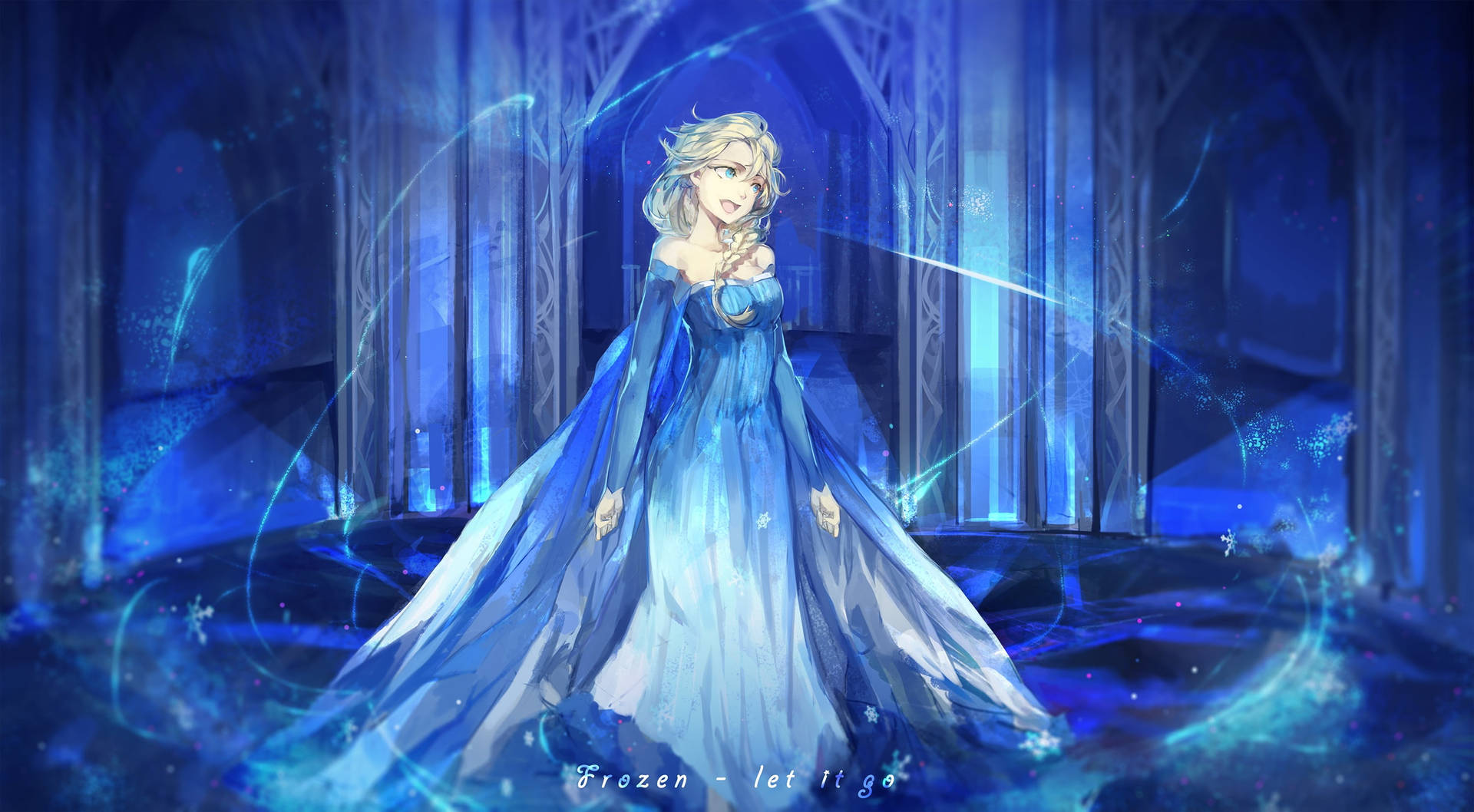 Frozen Elsa Fan Art Ice Palace Wallpaper