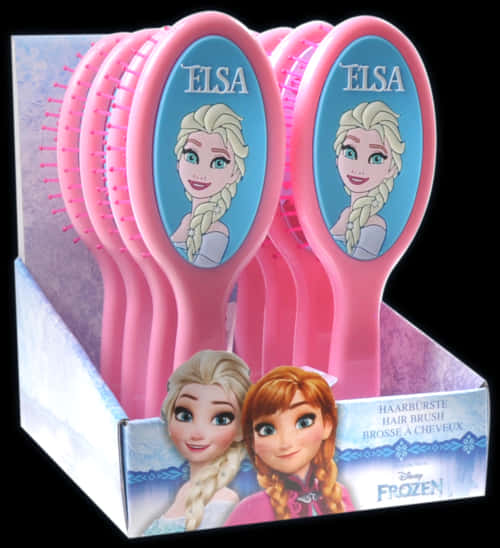 Frozen Elsa Hairbrushes Packaging PNG