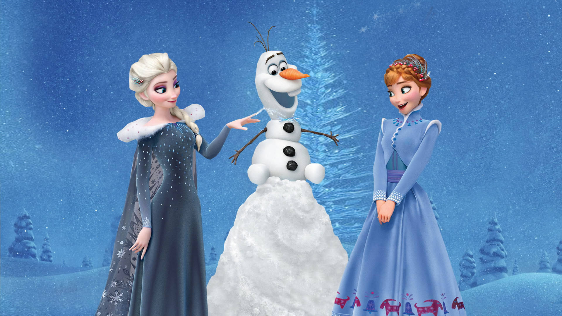 Aventurafrozen Elsa Olaf Fondo de pantalla