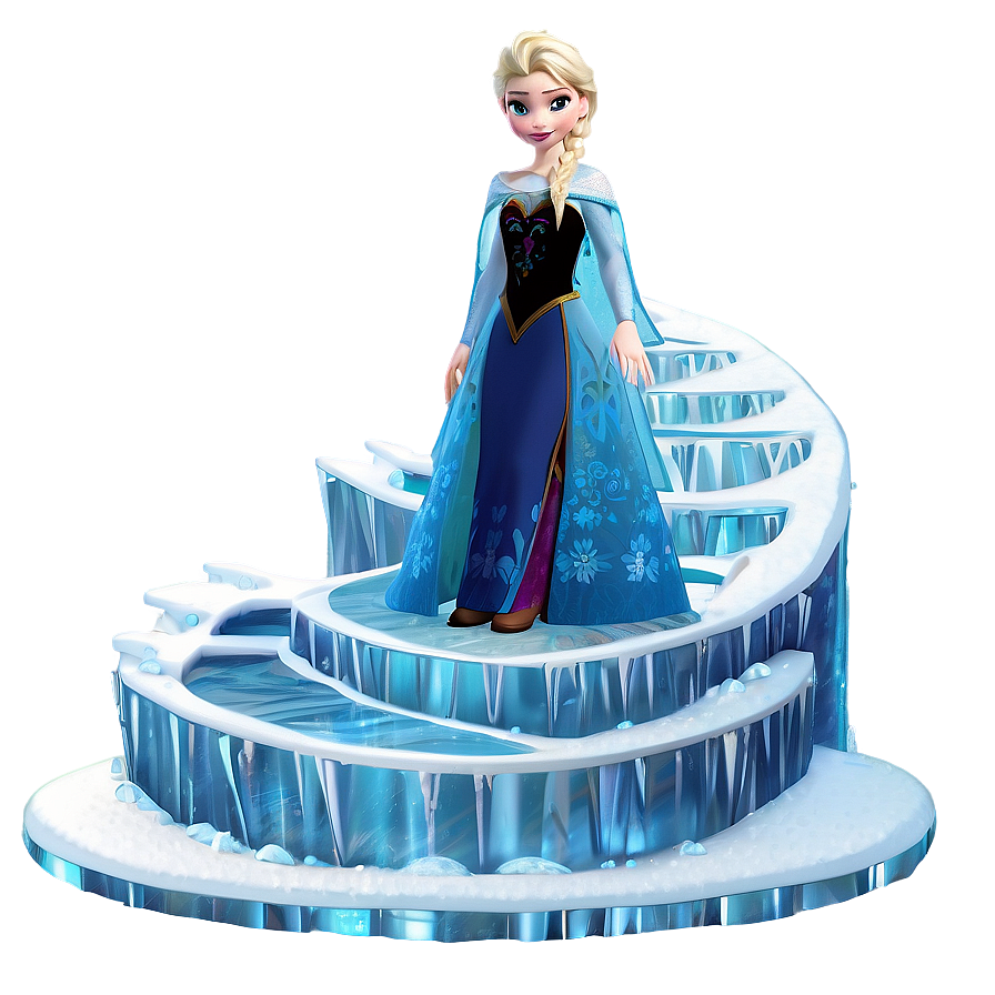 Frozen Elsa's Ice Staircase Png Fbm PNG