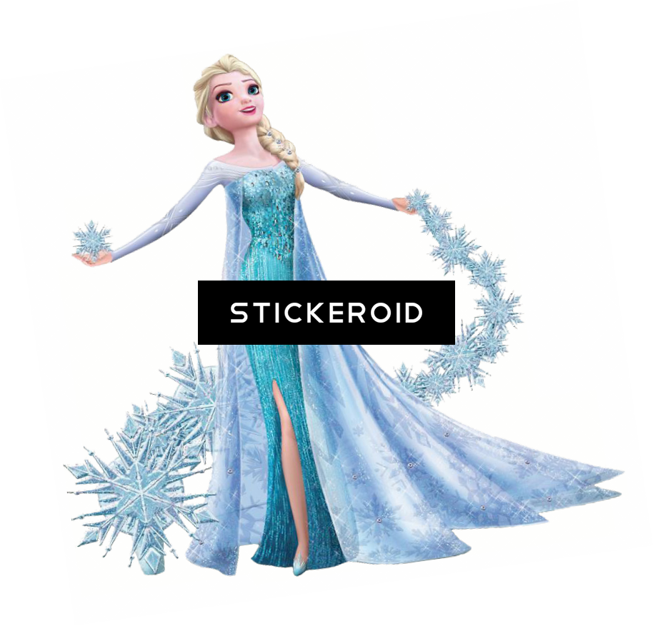 Frozen Elsa Snowflake Gown Graphic PNG