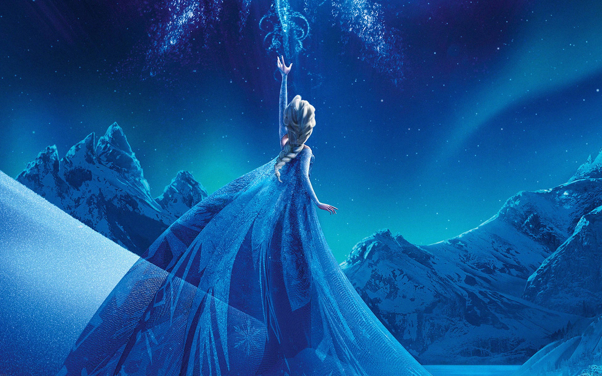 Frozen Elsa Throwing Snowflakes Wallpaper