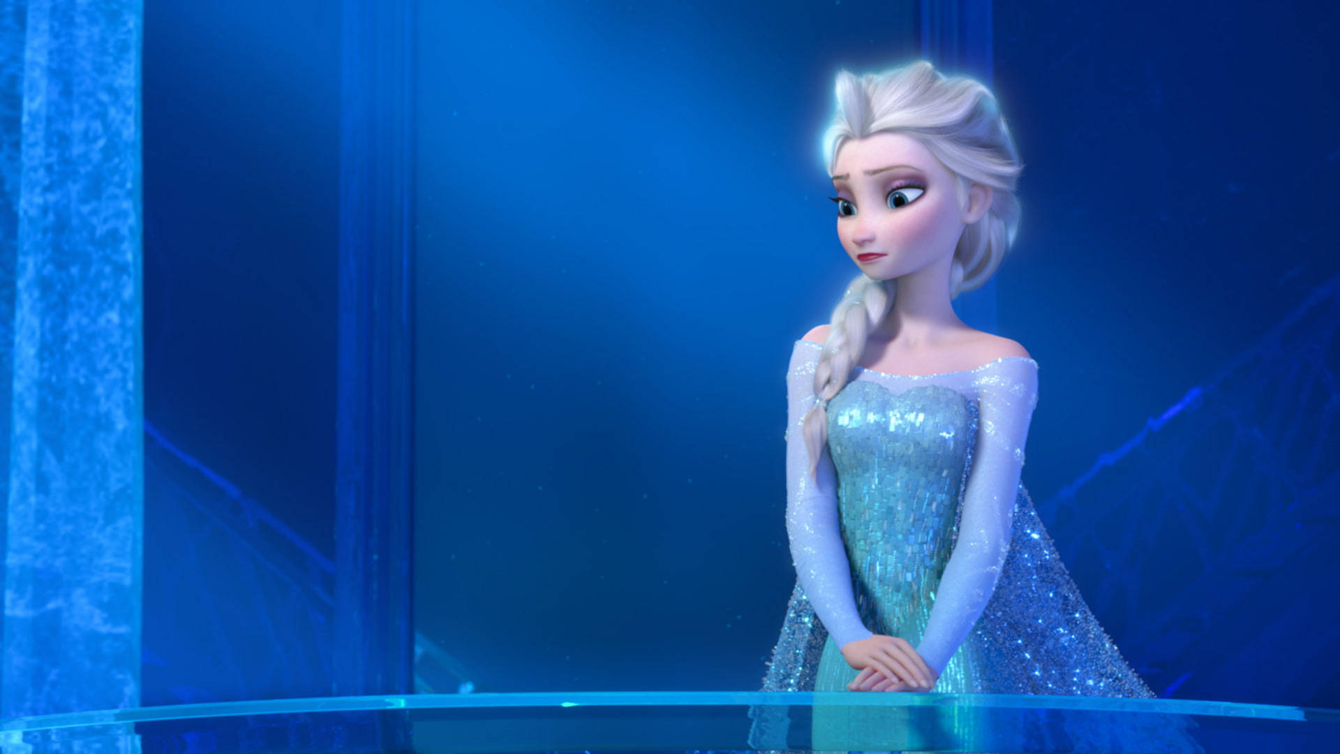 Elsa Congelata Preoccupata Sfondo