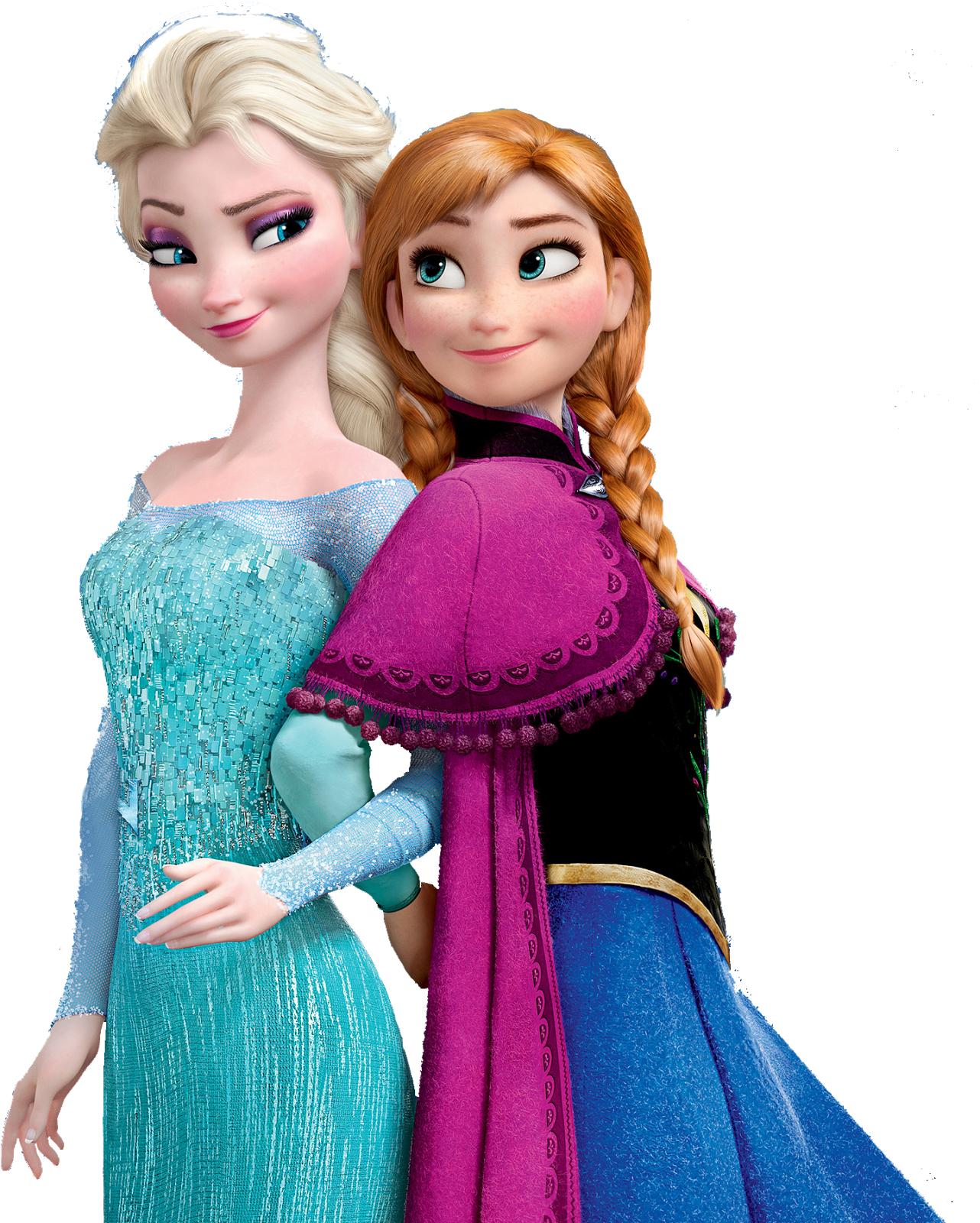 Frozen Elsaand Anna Sisters Forever PNG