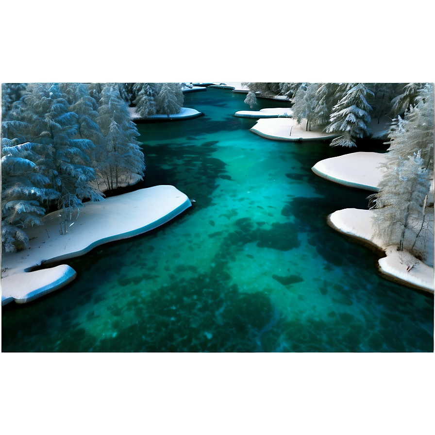 Frozen Forest River Png Yww31 PNG