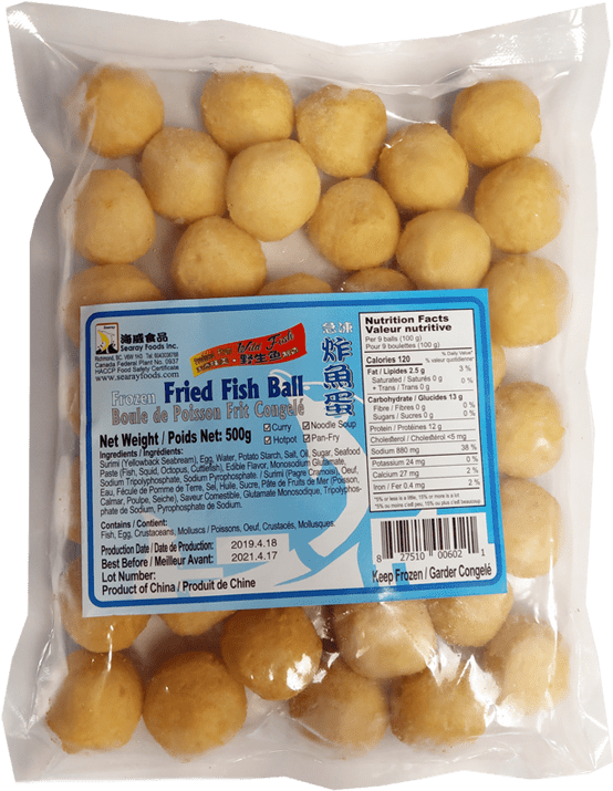 Frozen Fried Fish Balls Package PNG