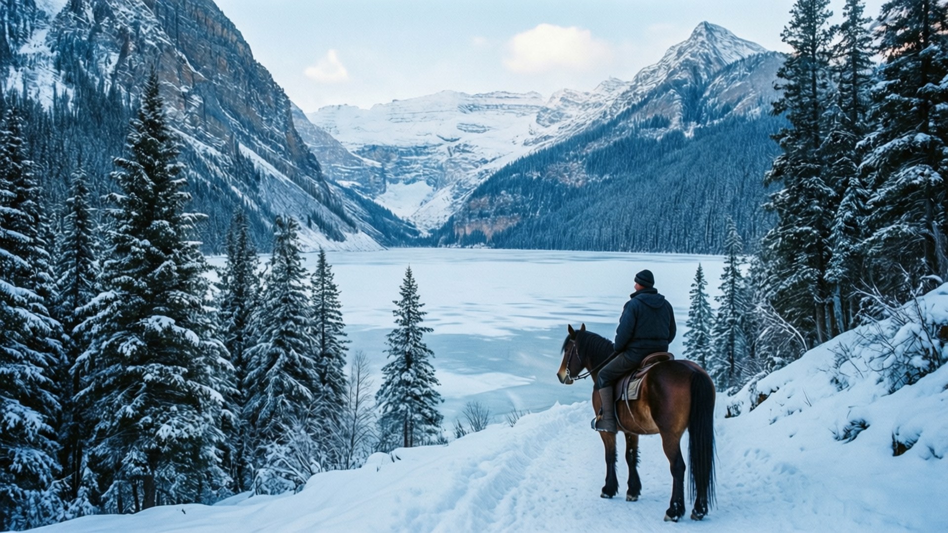Frontière Gelée Fonds d'écran — Arthur brave les montagnes enneigées d'Ambarino.