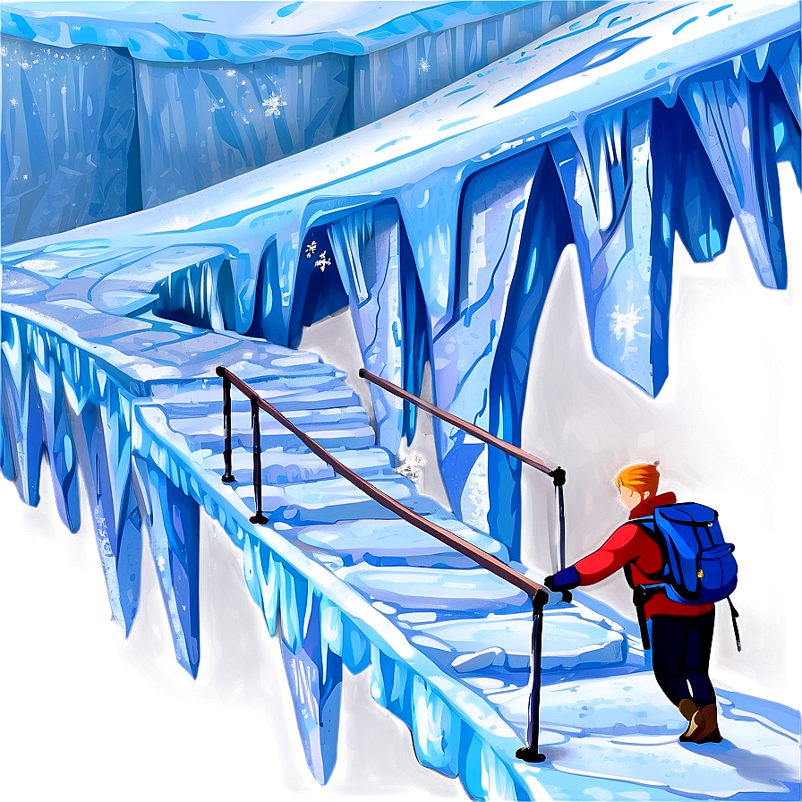 Frozen Glacier Walkway Png 39 PNG