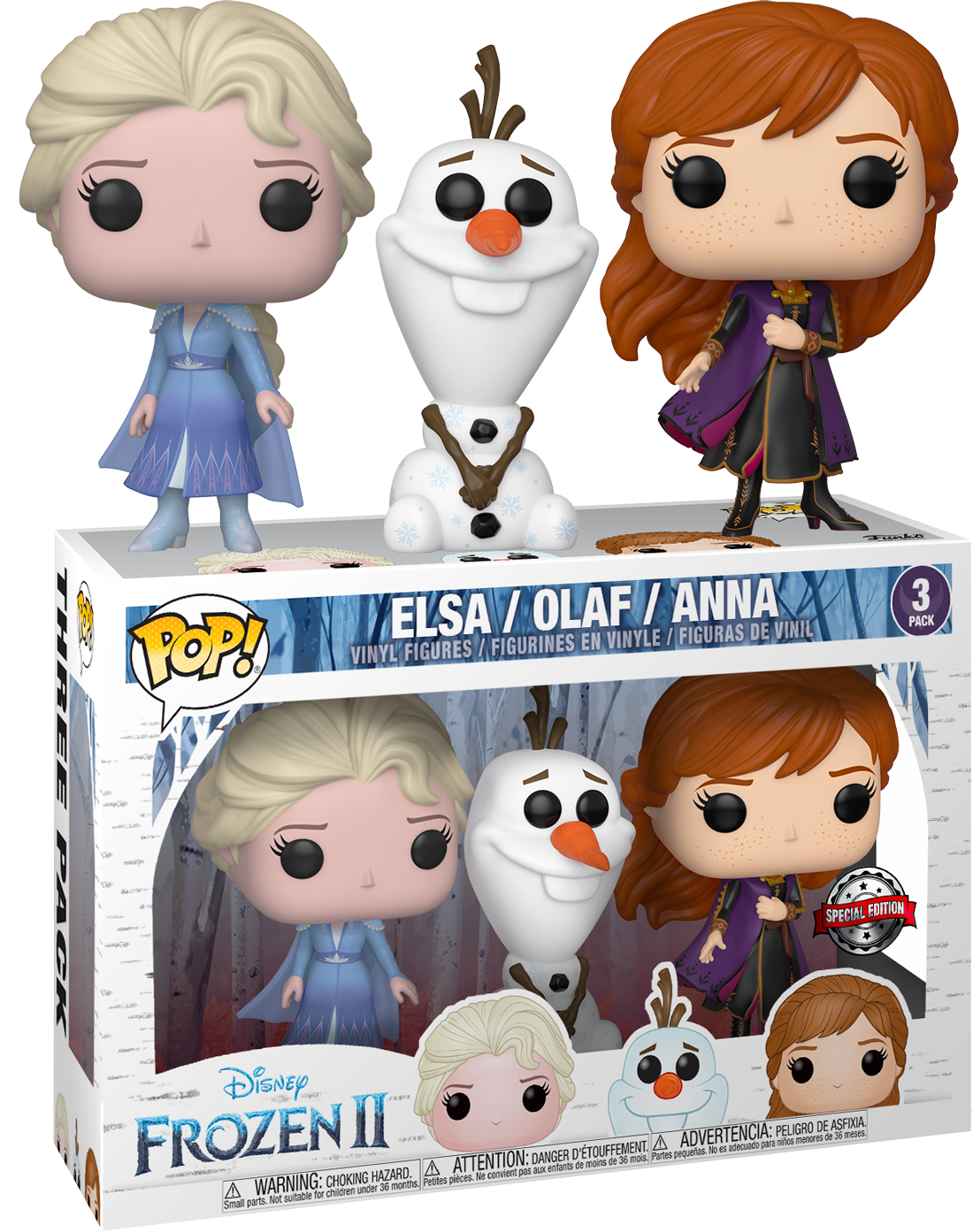 Frozen I I Elsa Olaf Anna Funko Pop Figures PNG