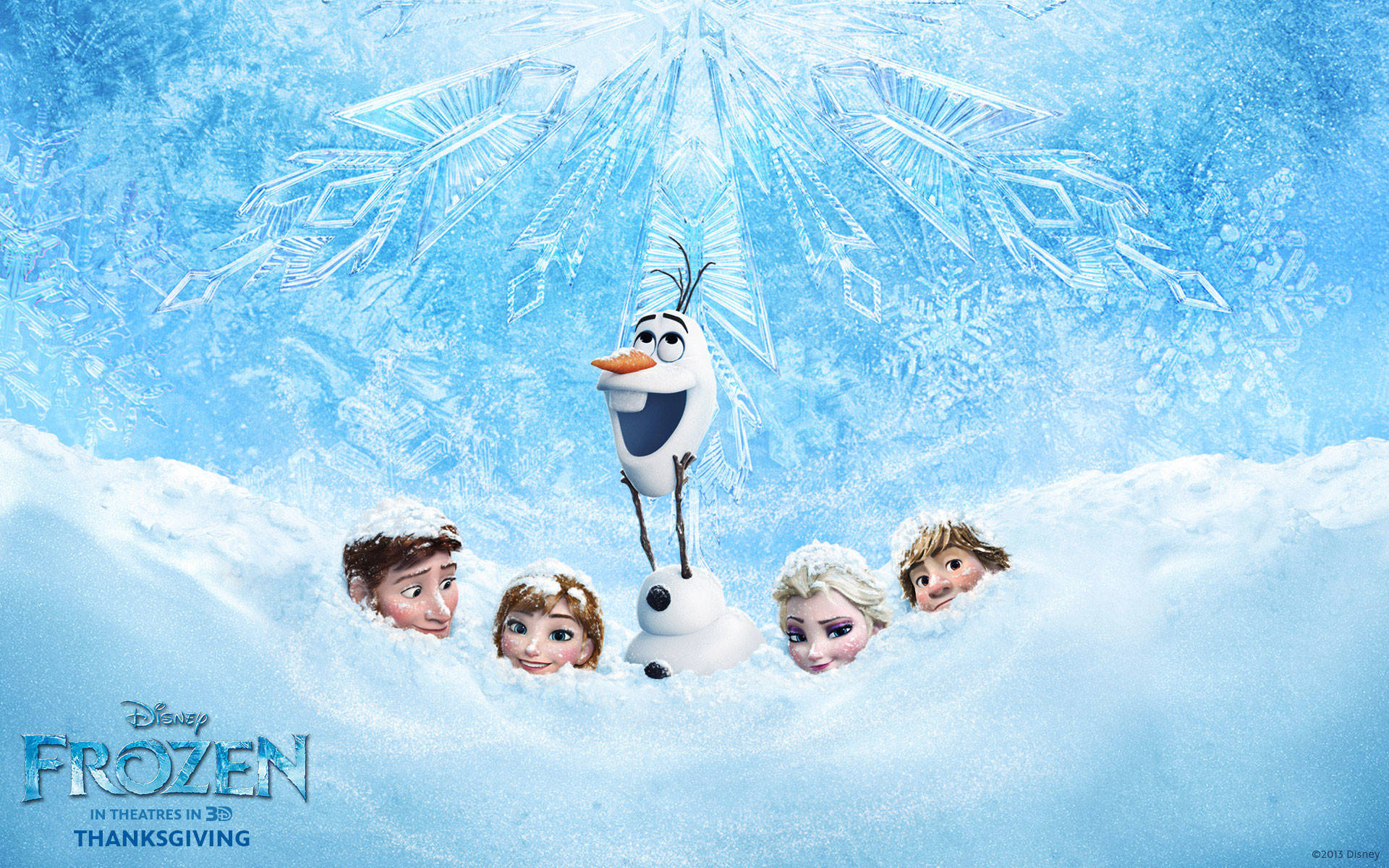 Frozen In Snow Pixel Disney Laptop Wallpaper
