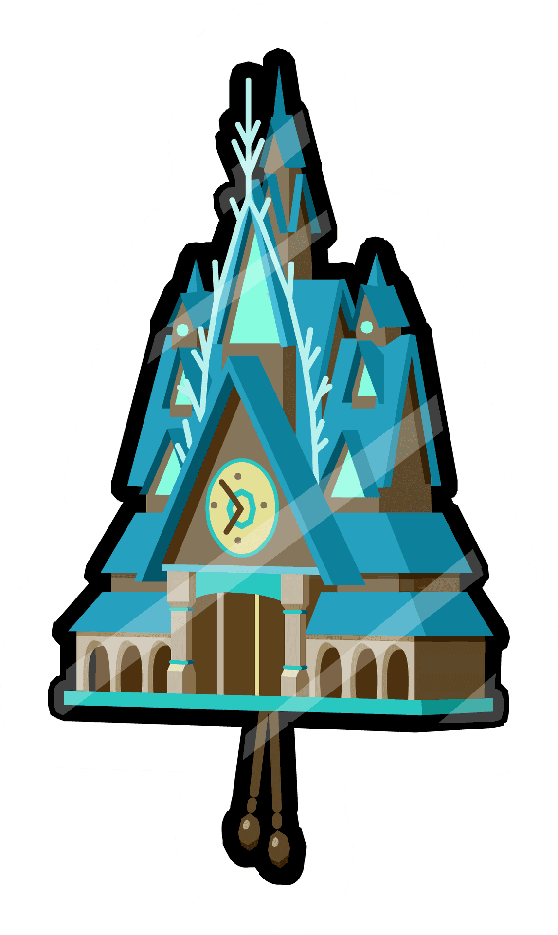 Frozen Inspired Cuckoo Clock Graphic PNG