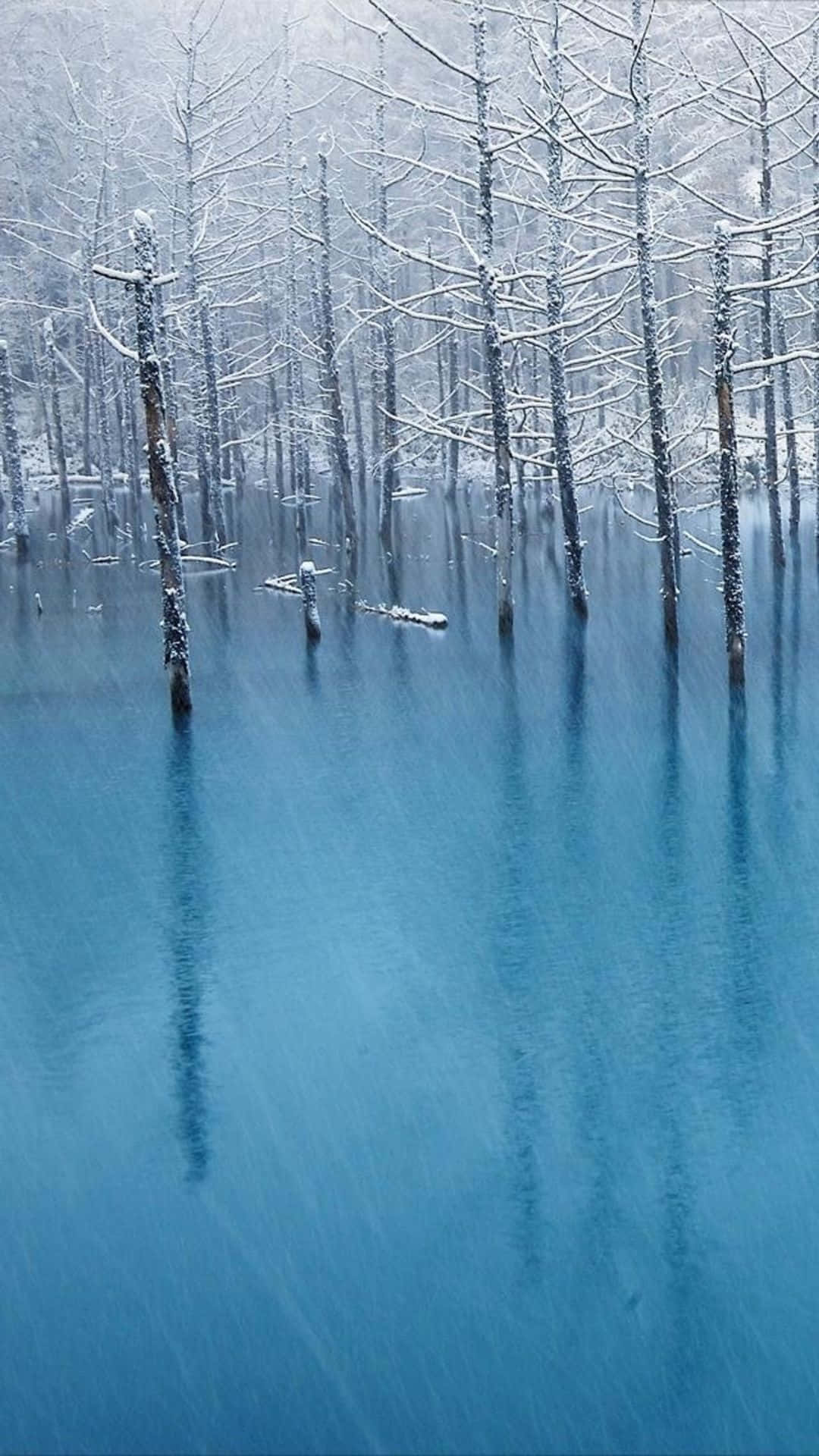 Majestic Frozen Lake Wallpaper