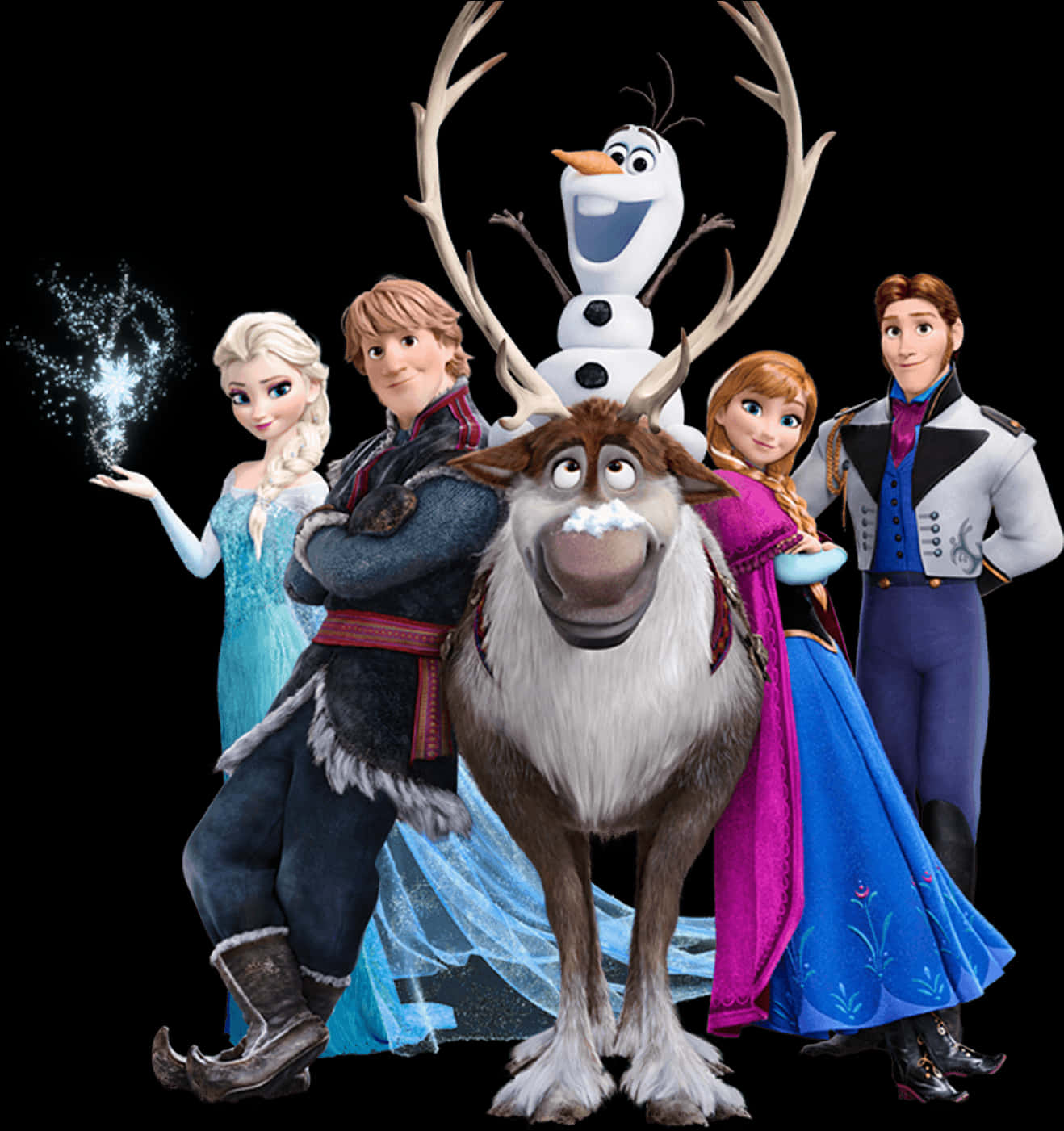 Frozen Main Characters Pose PNG