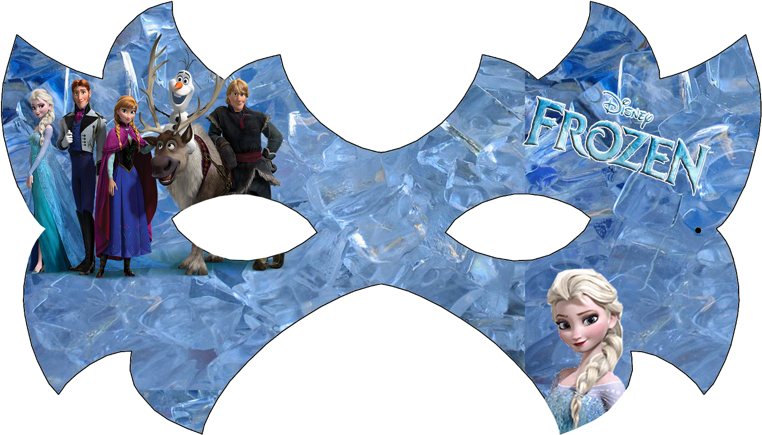 Frozen Movie Characters Ice Background PNG