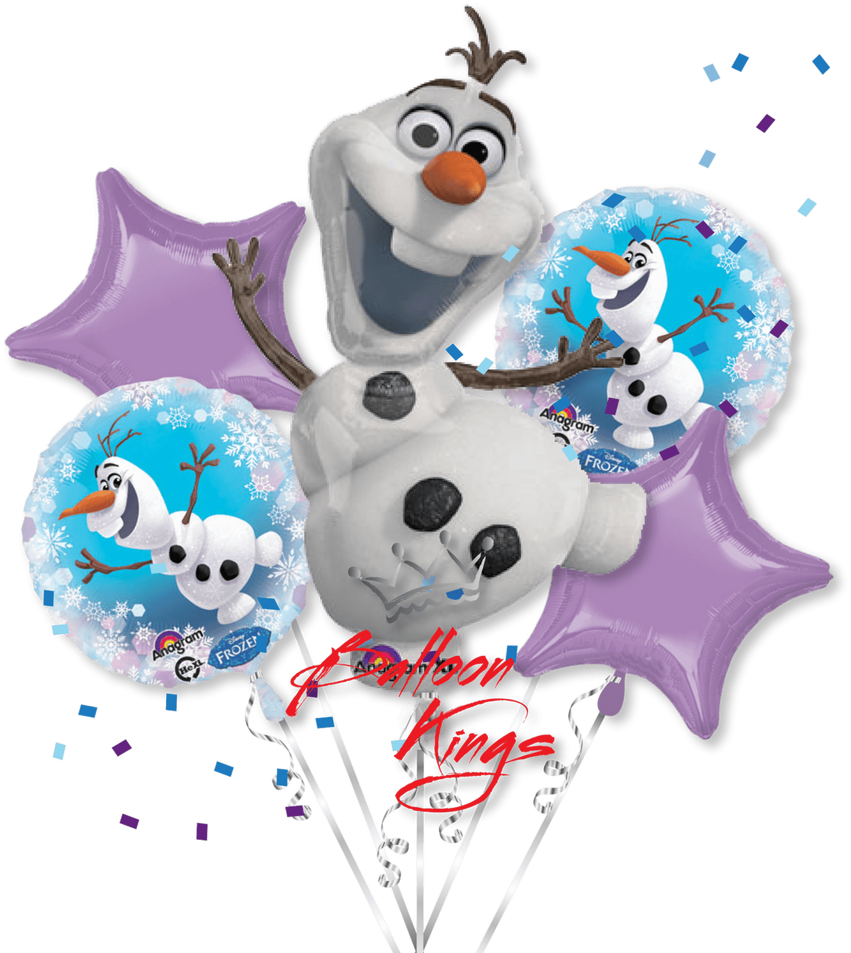 Frozen Olaf Balloon Bouquet PNG