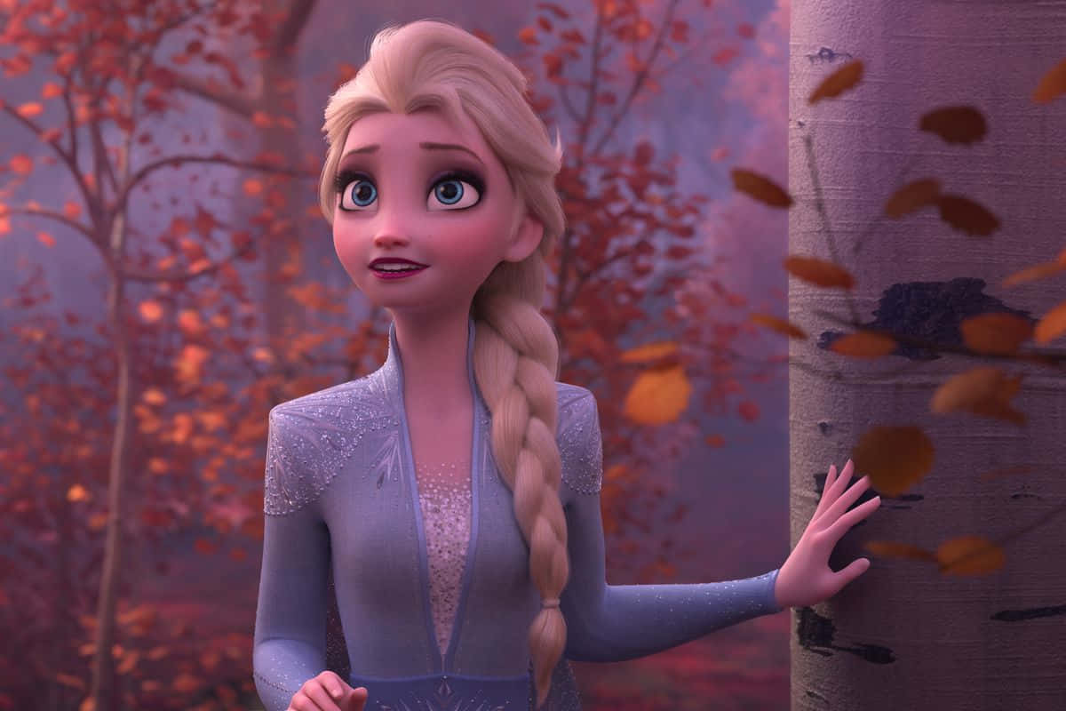 Imagende Elsa De Frozen En El Bosque.
