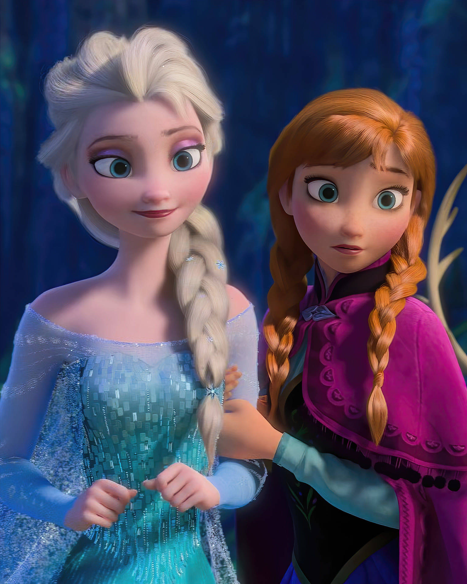 Frozen Sisters Elsa And Anna Wallpaper