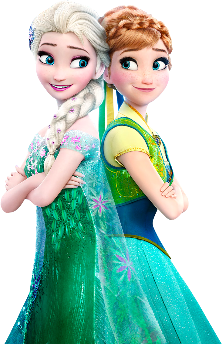 Frozen Sisters Elsaand Anna PNG