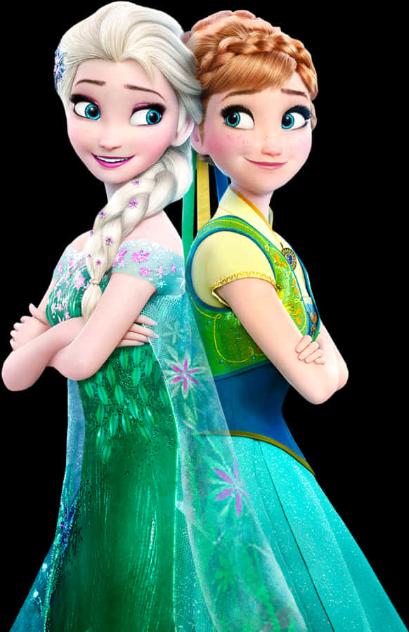 Frozen Sisters Elsaand Anna PNG