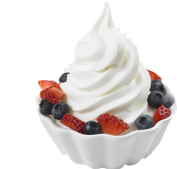 Frozen Yogurt With Fresh Berries PNG