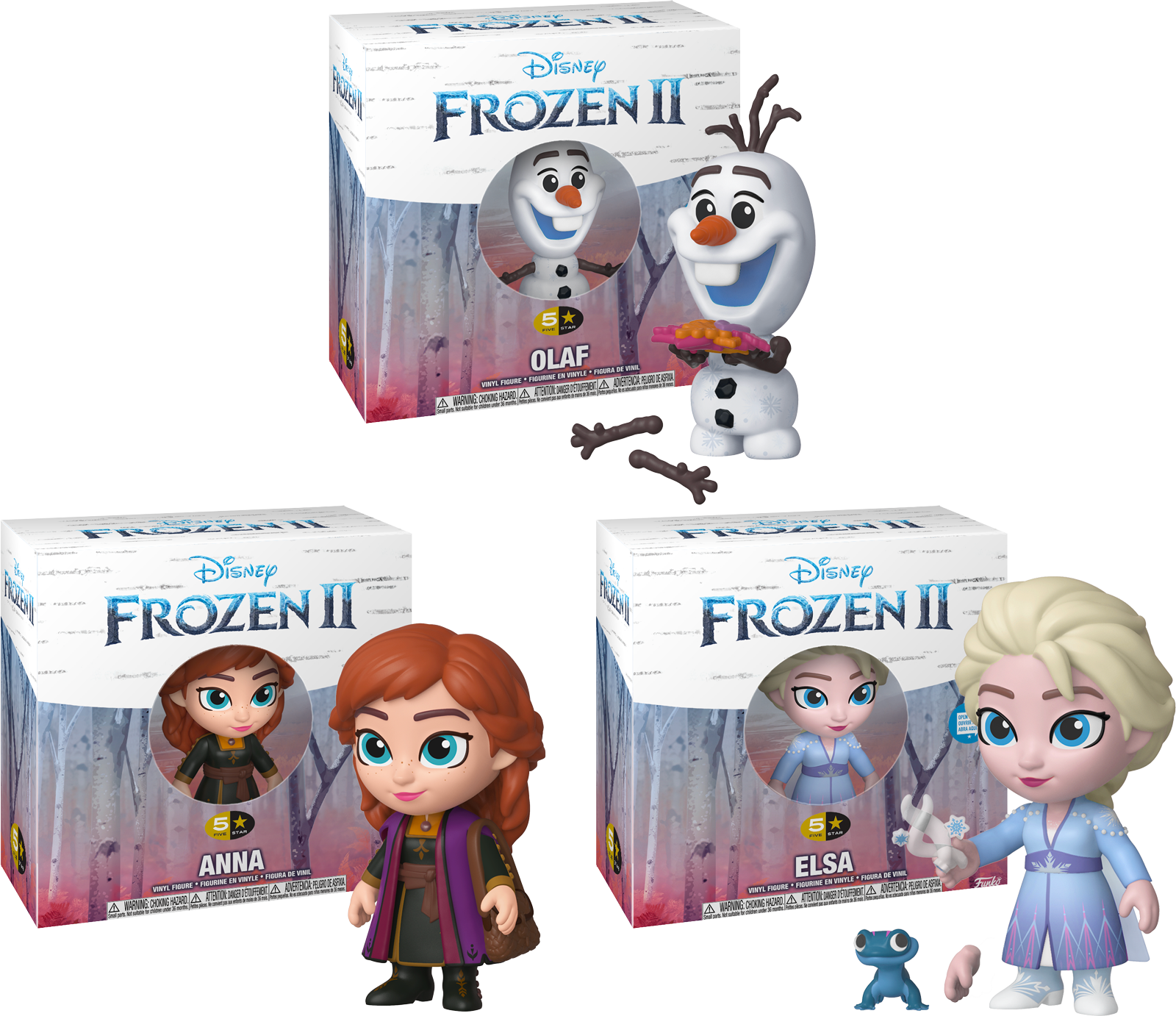 Frozen2 Figurines Anna Elsa Olaf PNG