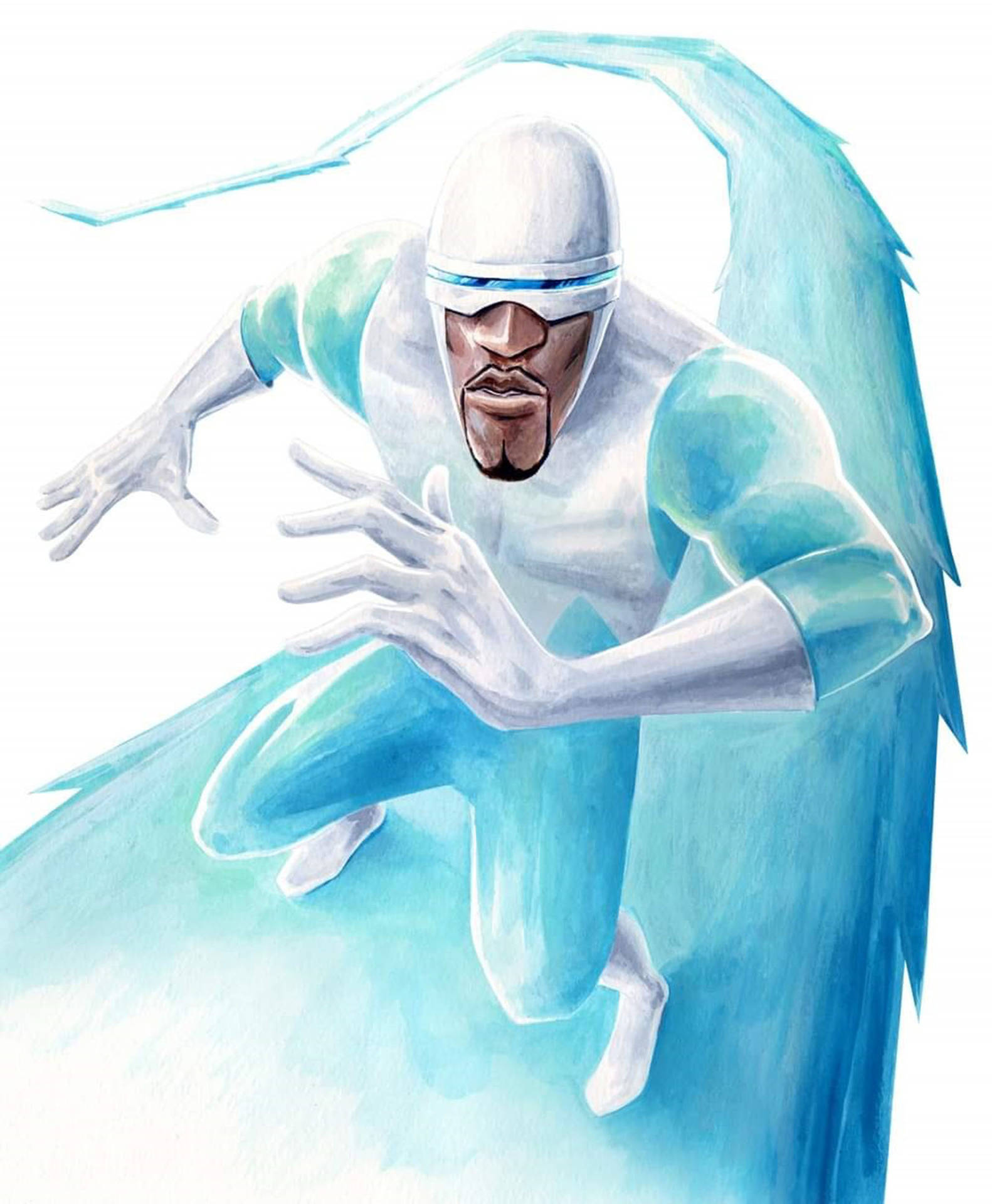 "frozone Ice Surfing His Way Through The City!" Wallpaper