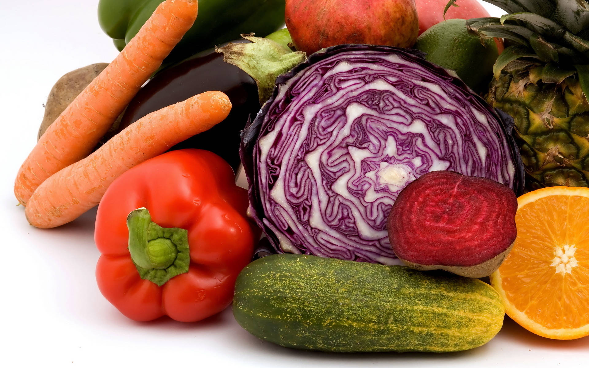 Fruchtund Gemüsekombination Wallpaper