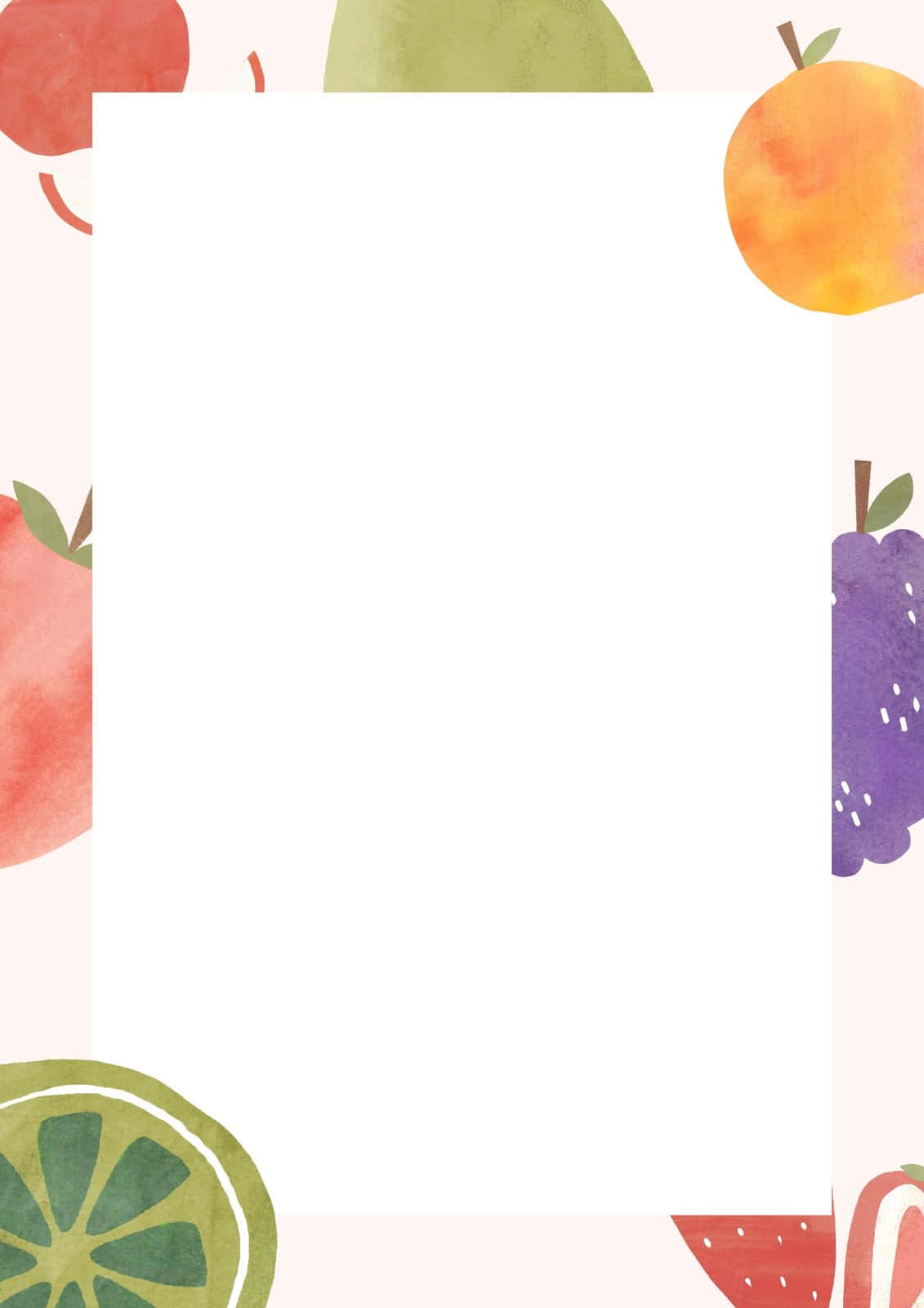 Simple Fruit Frame Background