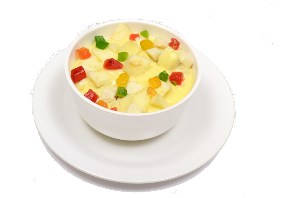 Fruit Custard Dessert Bowl PNG