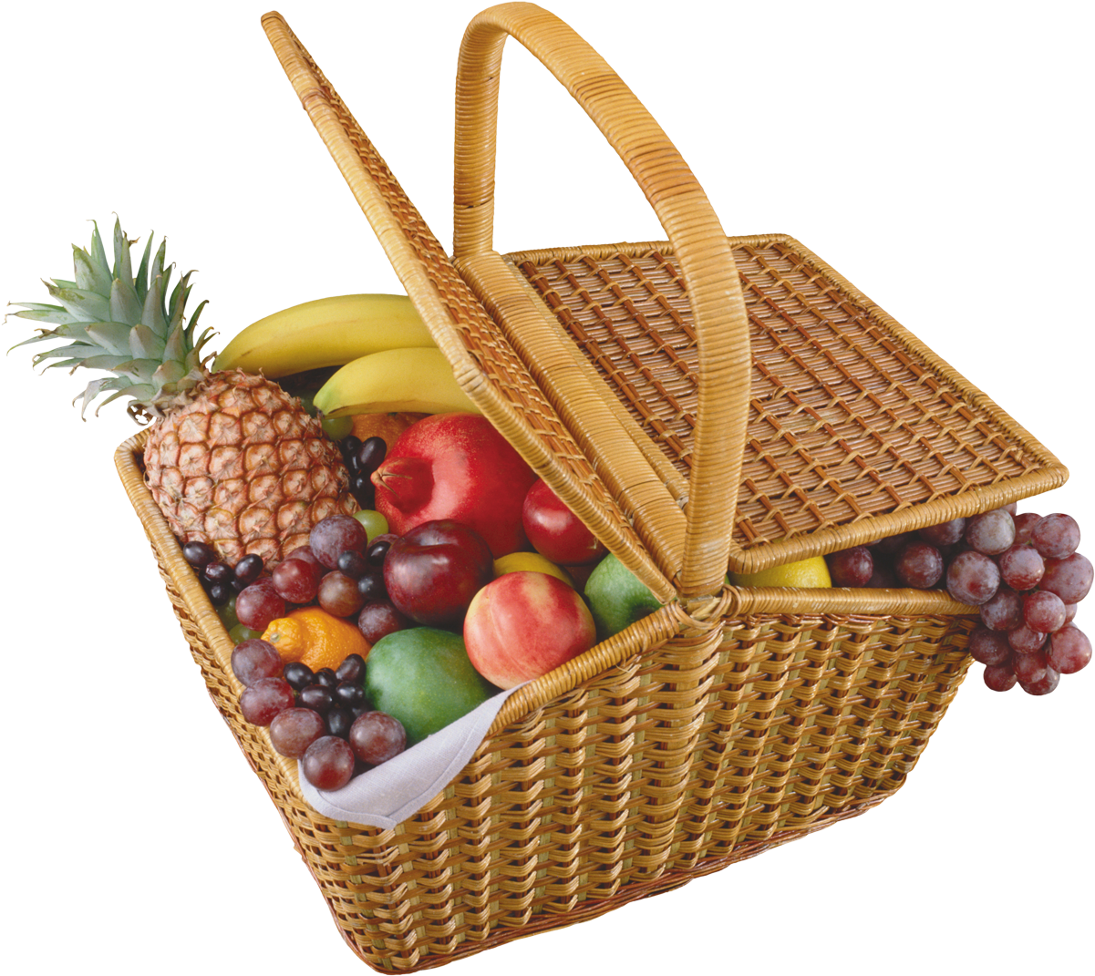 Fruit Filled Picnic Basket.png PNG