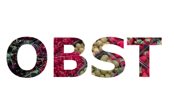 Fruit Filled Word O B S T PNG