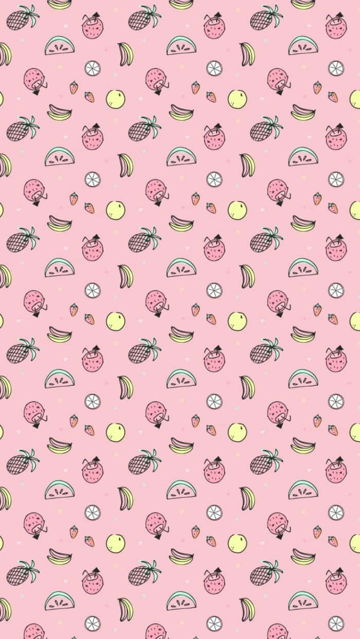Fruit_ Pattern_ Pink_ Background Wallpaper
