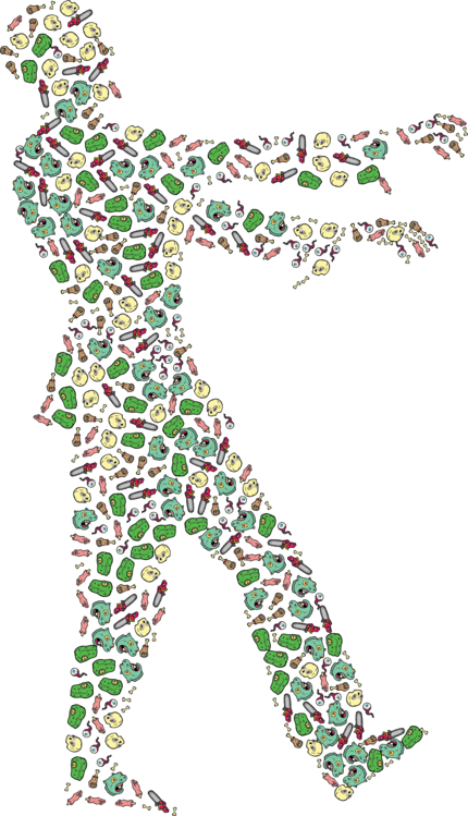 Fruit Patterned Dancer Silhouette PNG