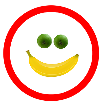 Fruit Smile Emoji Art PNG