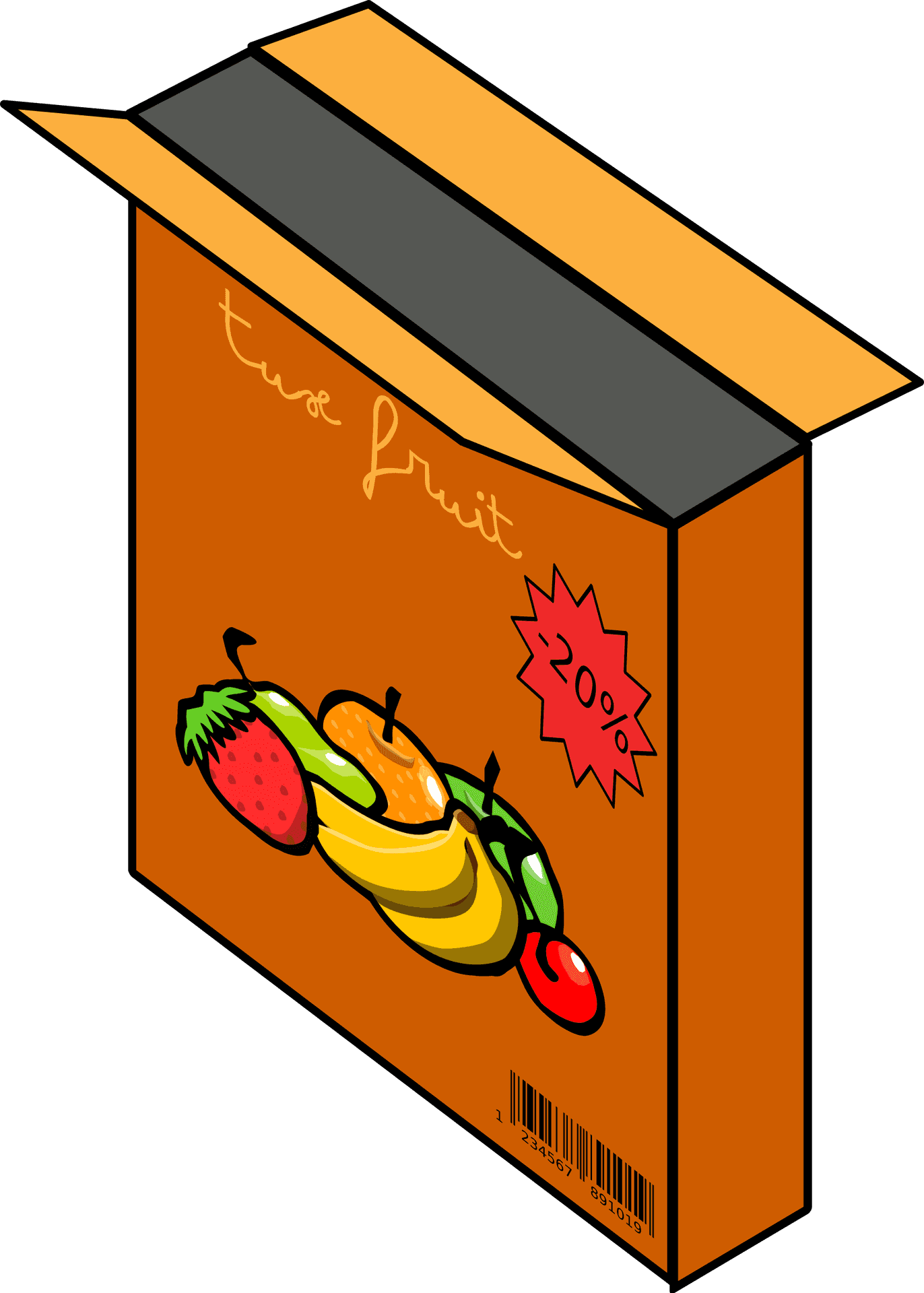 Fruit Themed Cereal Box Discount Offer PNG