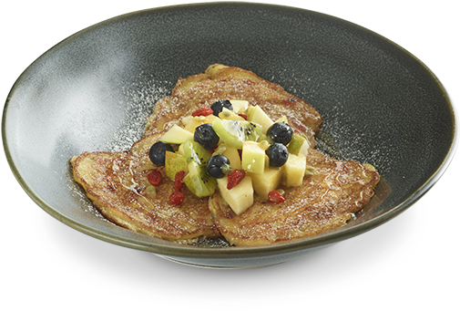 Fruit Topped Omelette Dish PNG
