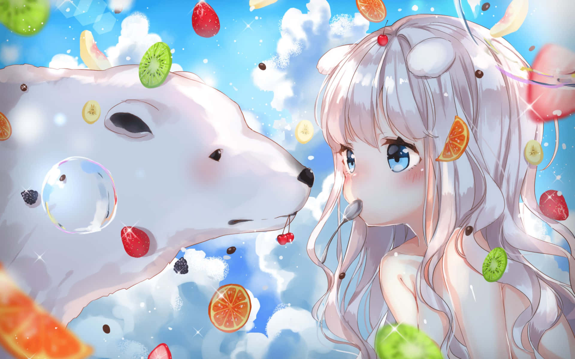 Fruitful_ Encounter_ Anime_ Art Wallpaper