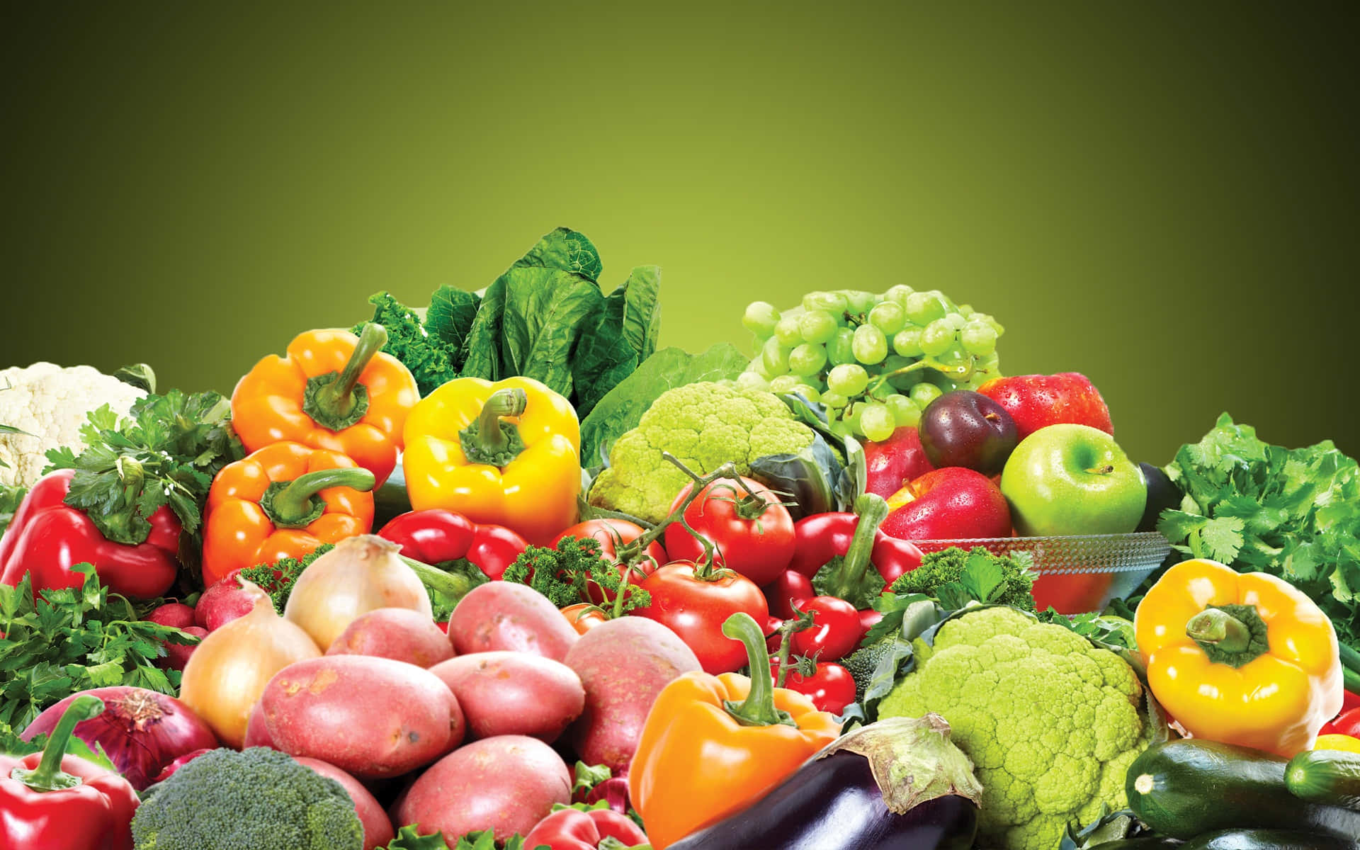 Unaamplia Variedad De Frutas Y Verduras Saludables
