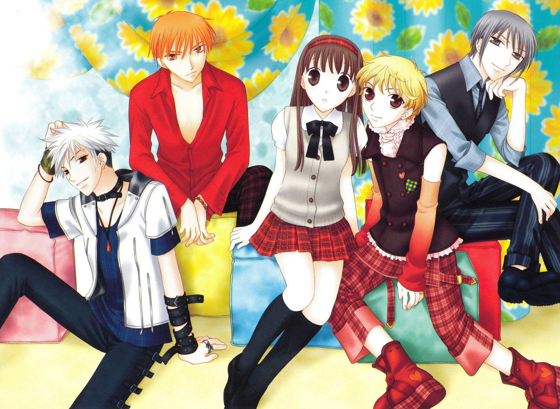 Download Fruits Basket Anime Characters Fan Art Wallpaper 