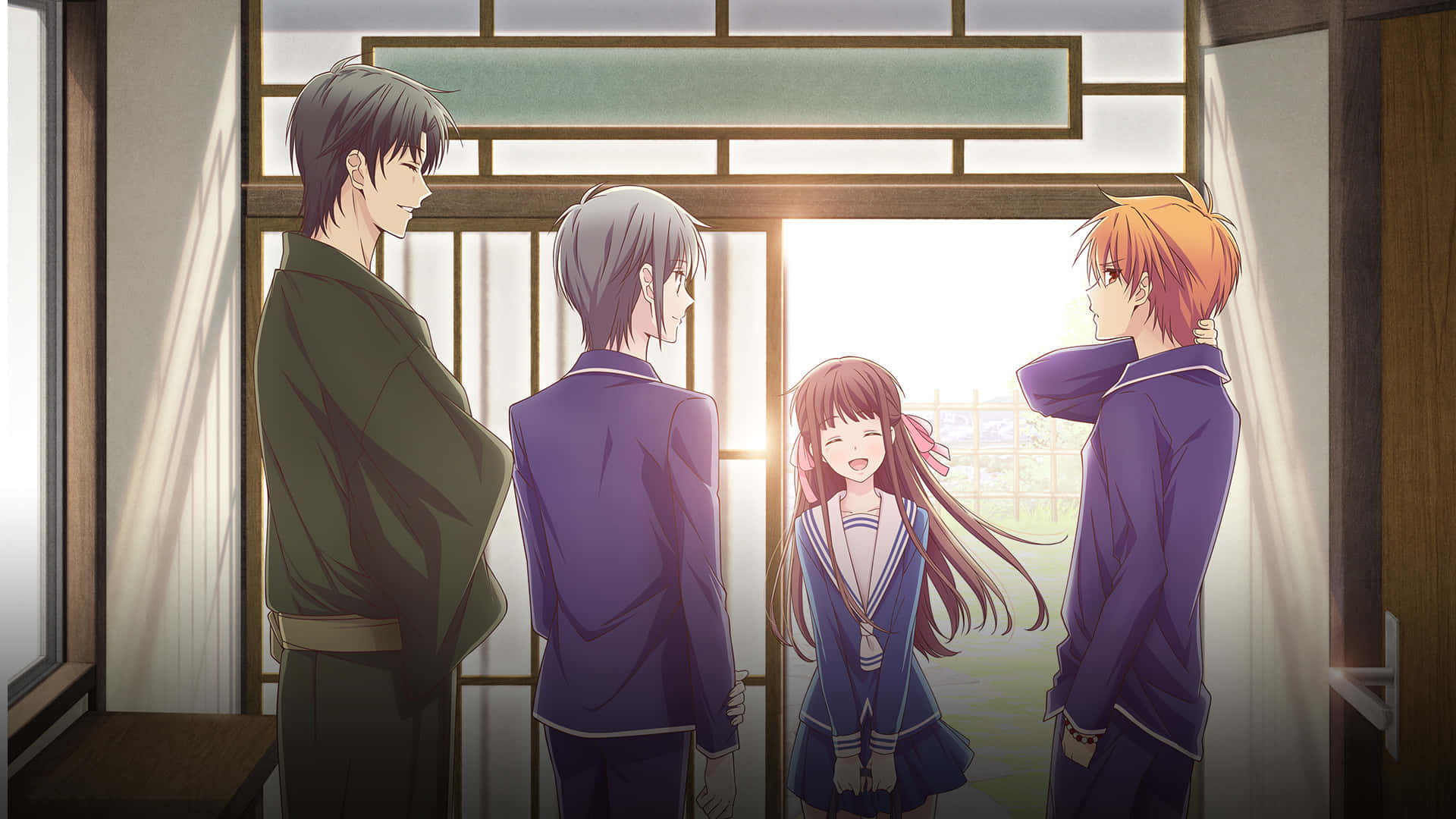 Karakter Fruits Basket Di Rumah Wallpaper