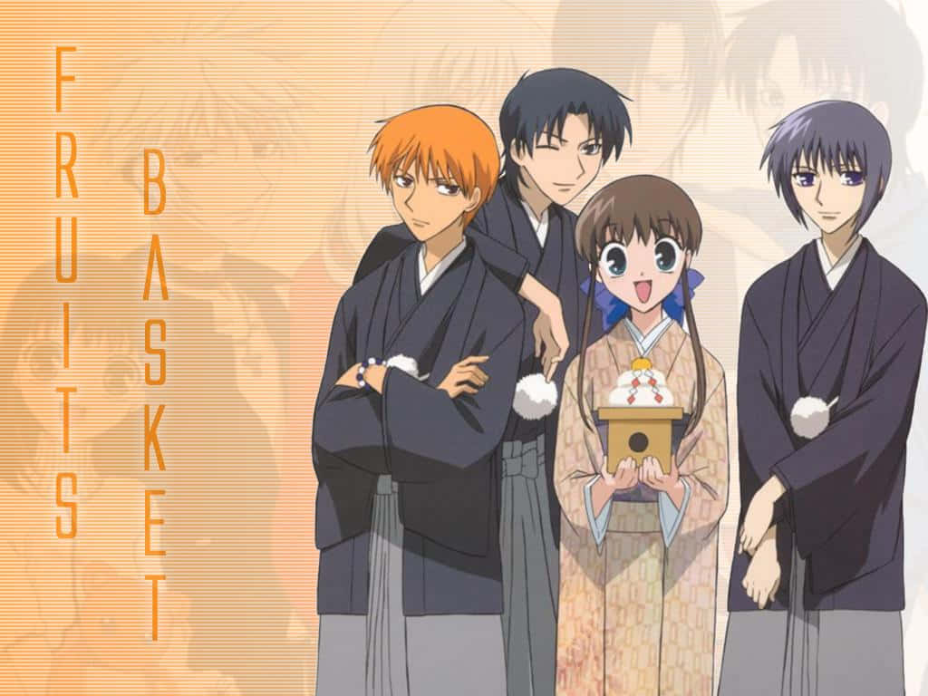 Karakter Fruits Basket Dalam Kimono Wallpaper